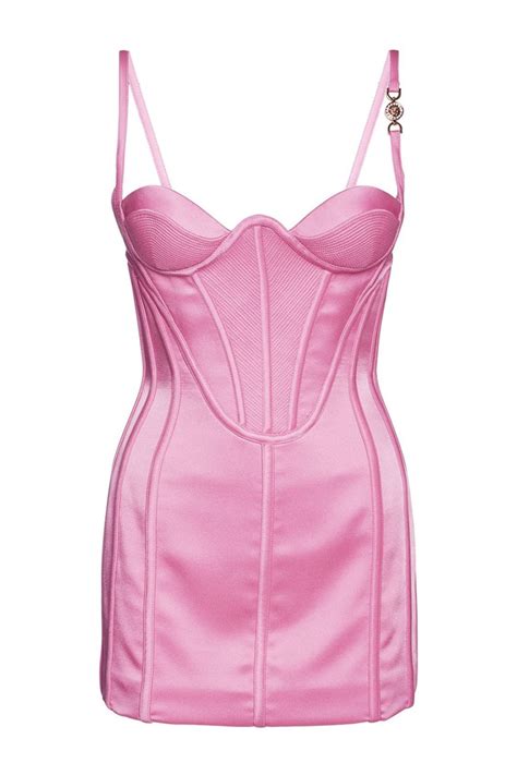 corset dress versace|pink Versace corset with pant.